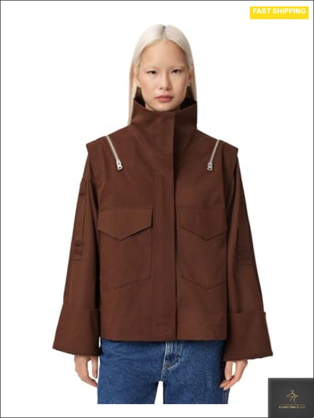 AllSaints Leighton Jacket Casual Motorcycle Cotton Lyocell Elastane Womens